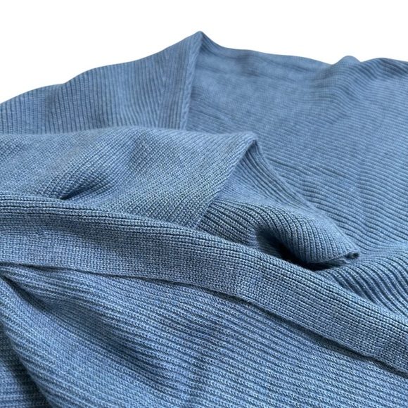 Lululemon Women’s XL Blue Boxy Cotton-Blend Mock Neck Knit Pullover Sweater - Picture 3 of 10